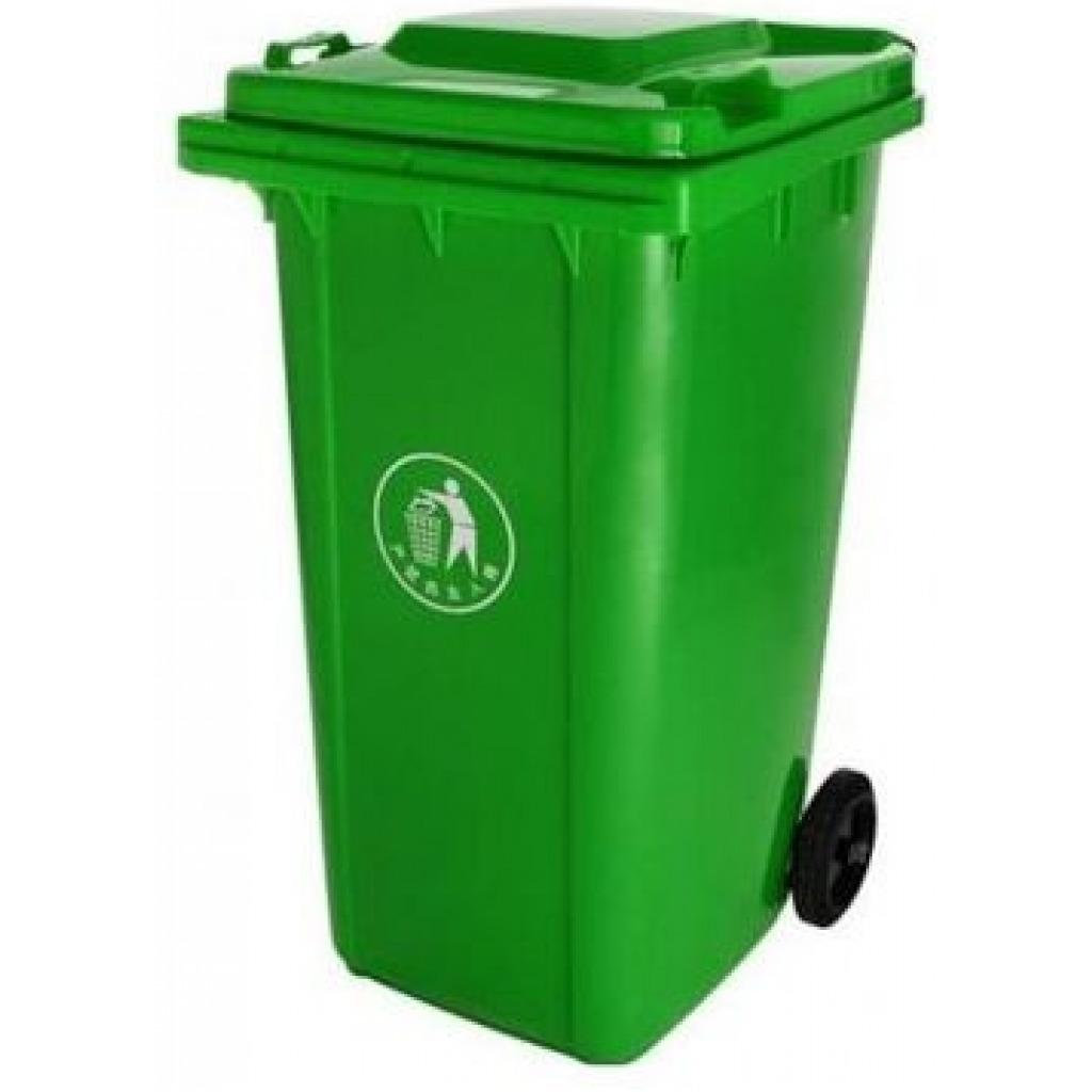 Outdoor 240L Plastic Wheel Dustbin - Standard Size Dustbin, Garbage Bin Blue