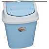 10L Push Dust Bin - Multicolor Blue, green, grey