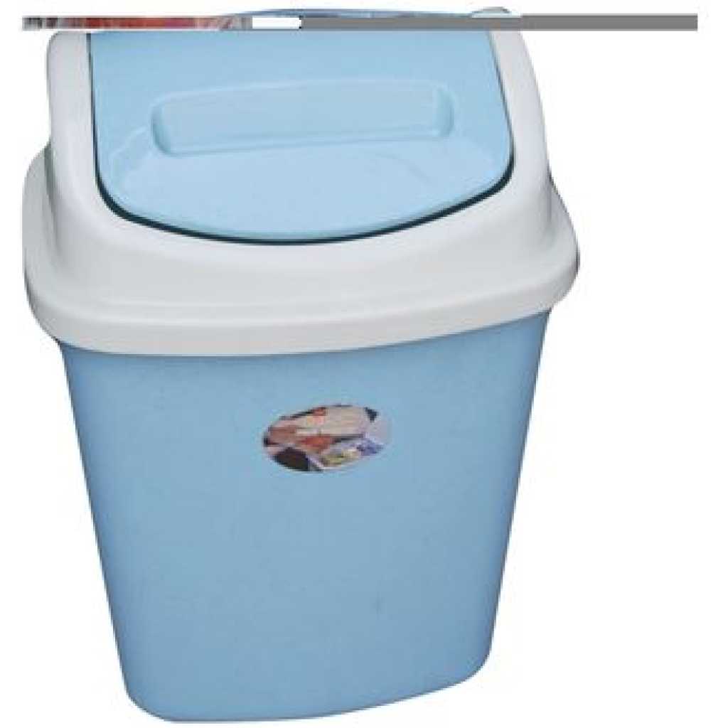 10L Push Dust Bin - Multicolor Blue, green ,grey