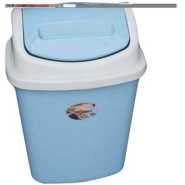 10L Push Dust Bin - Multicolor Blue, green ,grey