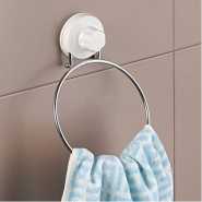 Towel Ring/Towel Rack Hanger with Magic Suction Cup, White