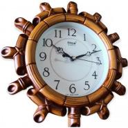 SONAM Quartz Wall Clock with Round Dial Shape – Wood Brown Wall Clocks TilyExpress