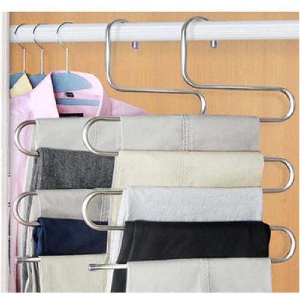 1Pc of Trouser Steel Hanger/Pants Hanger - Silver