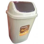 Nice Small In And Out Waste Bin With Its Cover - Cream/grey