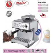 Maier Pump Steam Coffee, Espresso and Cappuccino Maker Machine MR-5455 -Silver