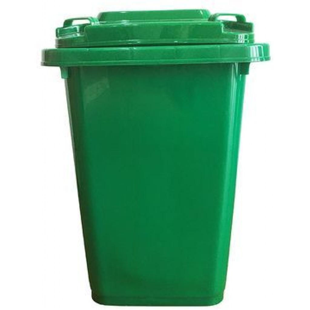 Outdoor 50L Plastic Waste Bin-Green