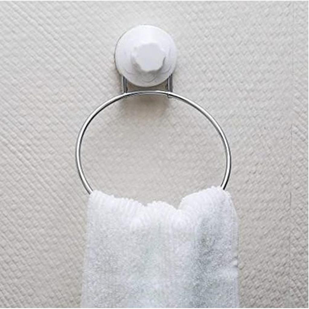 Towel Ring/Towel Rack Hanger with Magic Suction Cup, White