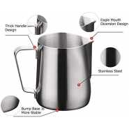 Milk Serving Cup 1L – Stainless Steel, Milk Jug for Coffee latte Cappuccino Mocha Coffee Cups & Mugs TilyExpress