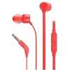 JBL T110 Headsets, Wired In-Ear Headphones With JBL Pure Bass Sound, Earphones By Herman - Red