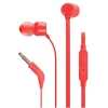 JBL T110 Headsets, Wired In-Ear Headphones With JBL Pure Bass Sound, Earphones By Herman - Red