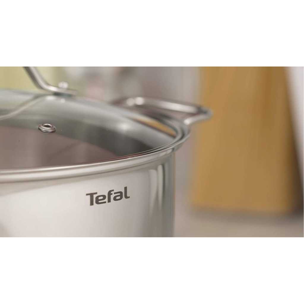 Tefal Intuition 8pc Stainless Steel Cooking Set A702S885, Induction Compatible Cookware