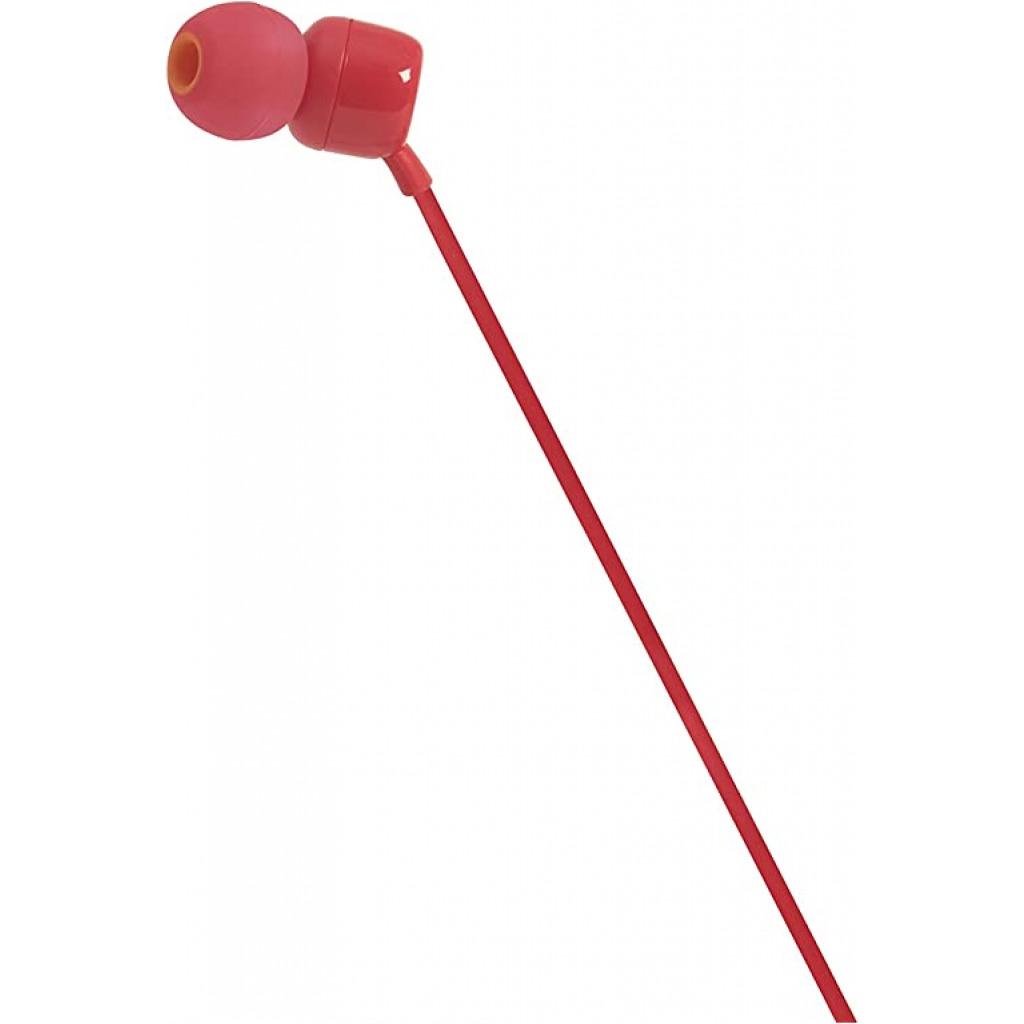 JBL T110 Headsets, Wired In-Ear Headphones With JBL Pure Bass Sound, Earphones By Herman - Red