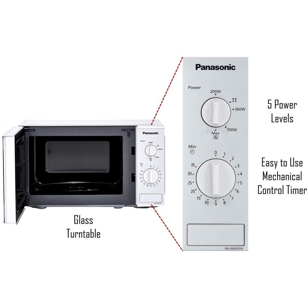 Panasonic 20L Solo Microwave Oven (NN-SM255WFDG) – White Black Friday TilyExpress 16