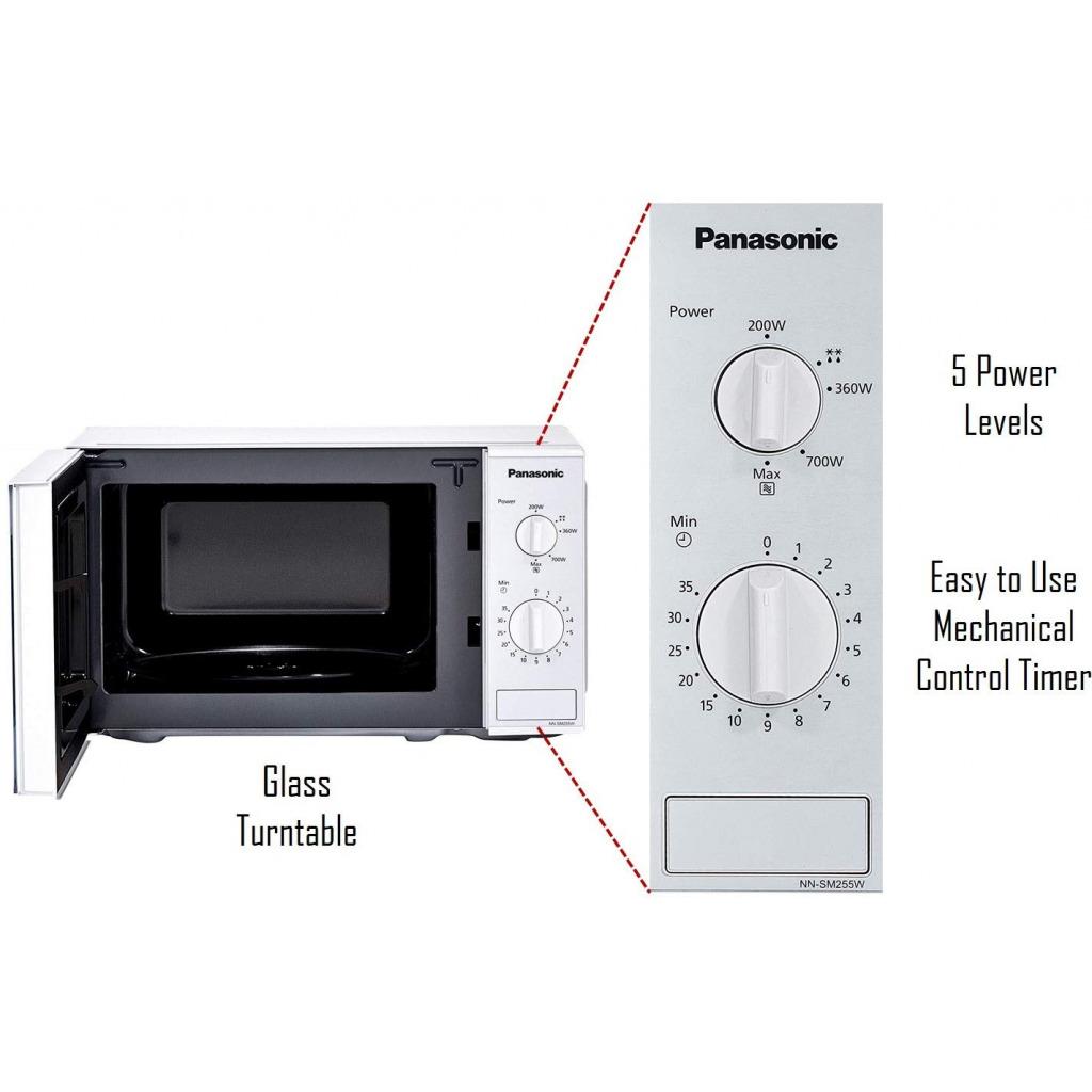 Panasonic 20L Solo Microwave Oven (NN-SM255WFDG) - White