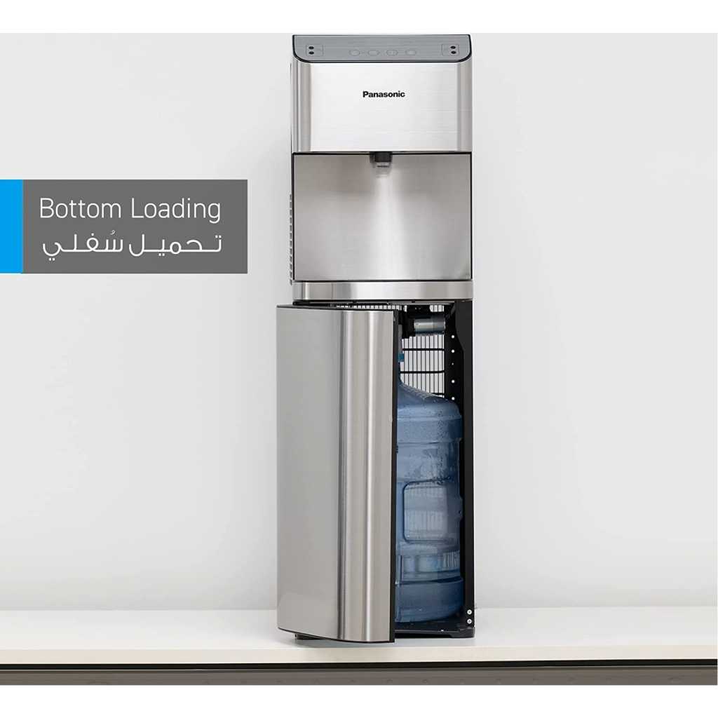 Panasonic Bottom Loading Touchless Water Dispenser SDM-WD3531BG, UV Sterilization, Child Safety Lock, Hot, Cold & Normal - Stainless Steel