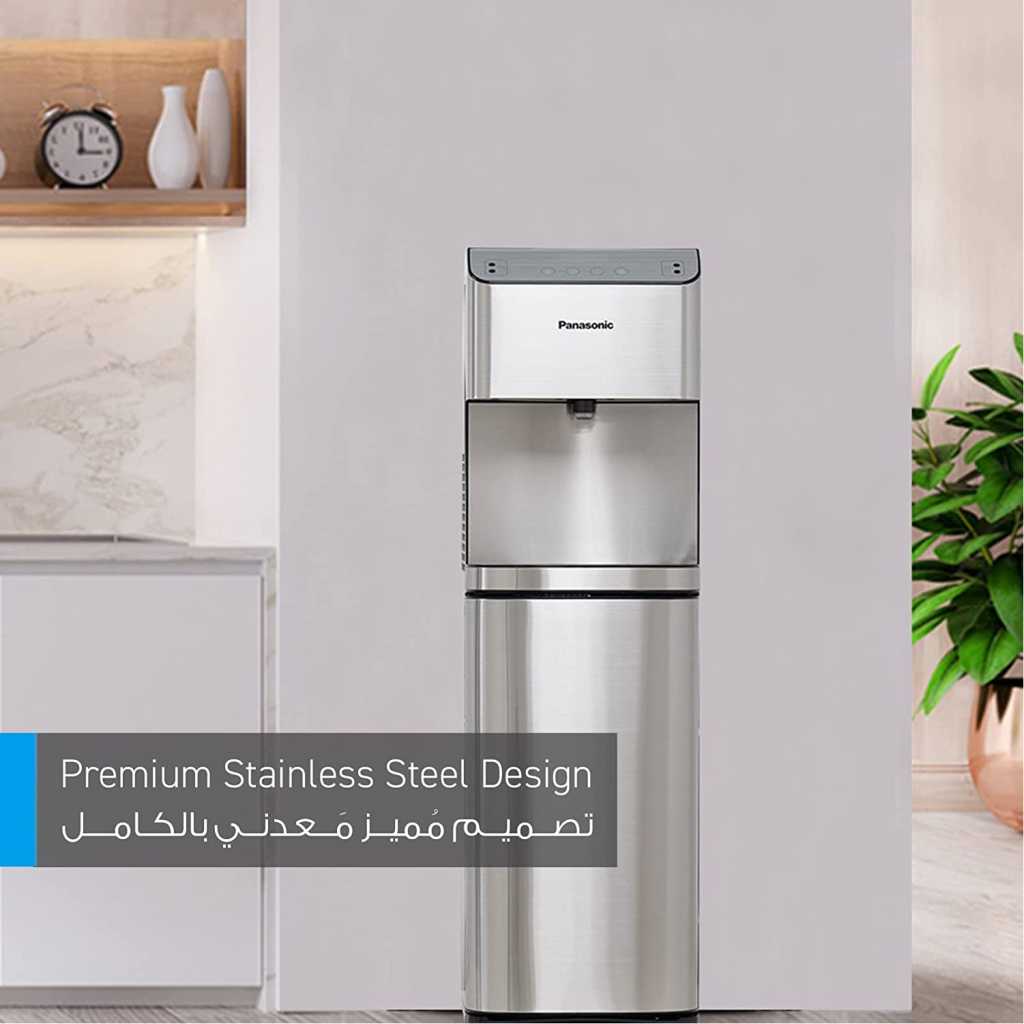 Panasonic Bottom Loading Touchless Water Dispenser SDM-WD3531BG, UV Sterilization, Child Safety Lock, Hot, Cold & Normal - Stainless Steel