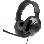 JBL Quantum 300 Gaming Headphones, Wired Over Ear Gaming Headphones with mic, JBL Quantum Surround Sound, 3.5mm to USB Type-A Adapter - Black