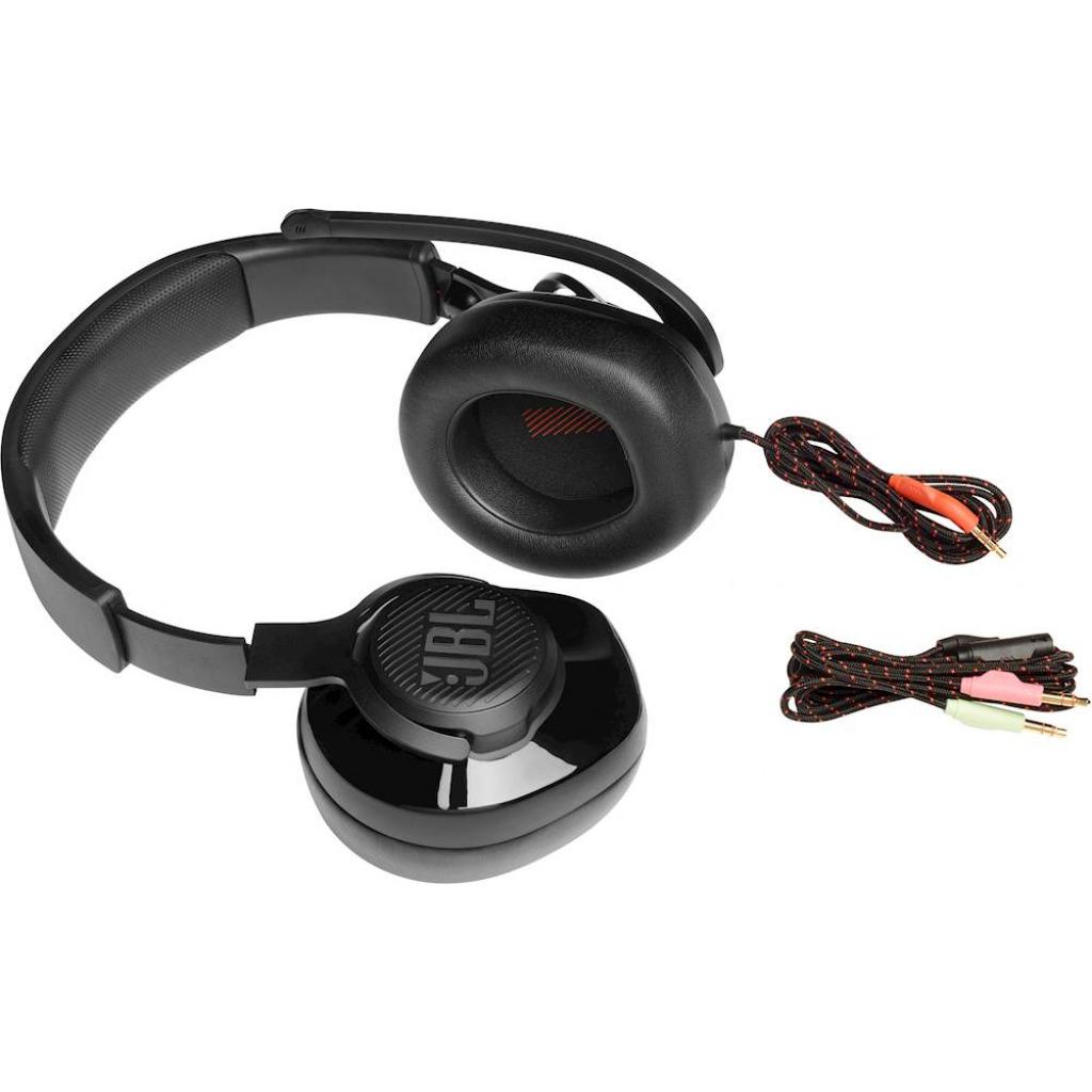 JBL Quantum 200 Gaming Headphones, Wired Over Ear Gaming Headphones with mic - Black