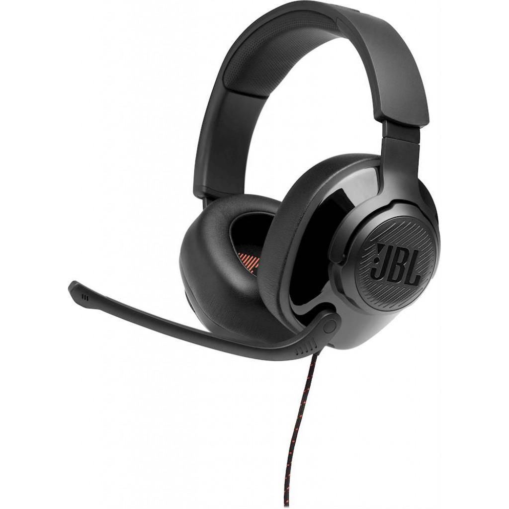 JBL Quantum 200 Gaming Headphones, Wired Over Ear Gaming Headphones with mic - Black