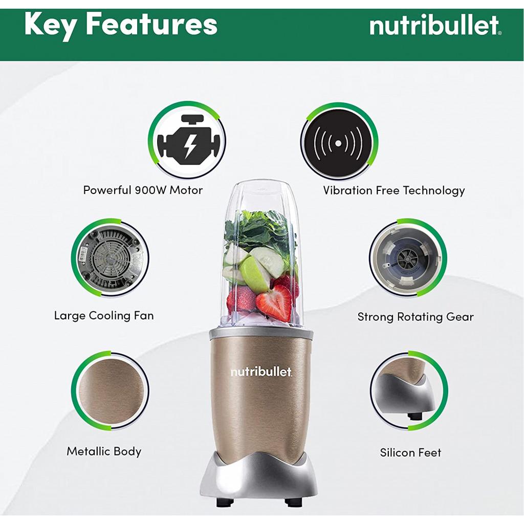 NutriBullet Blender, High Speed 900W Blender/Mixer/Smoothie Maker Food Processor
