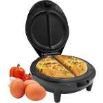 Geepas 1000W Omelette Maker | Dual Electric Non-Stick Egg Cooker | Automatic Temperature Control & Power Light Multi Cooker for Omelettes, Fried, Poached & Scrambled Eggs | Cool Touch, 2 Year Warranty