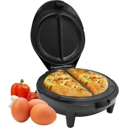 Geepas 1000W Omelette Maker | Dual Electric Non-Stick Egg Cooker | Automatic Temperature Control & Power Light Multi Cooker for Omelettes, Fried, Poached & Scrambled Eggs | Cool Touch, 2 Year Warranty