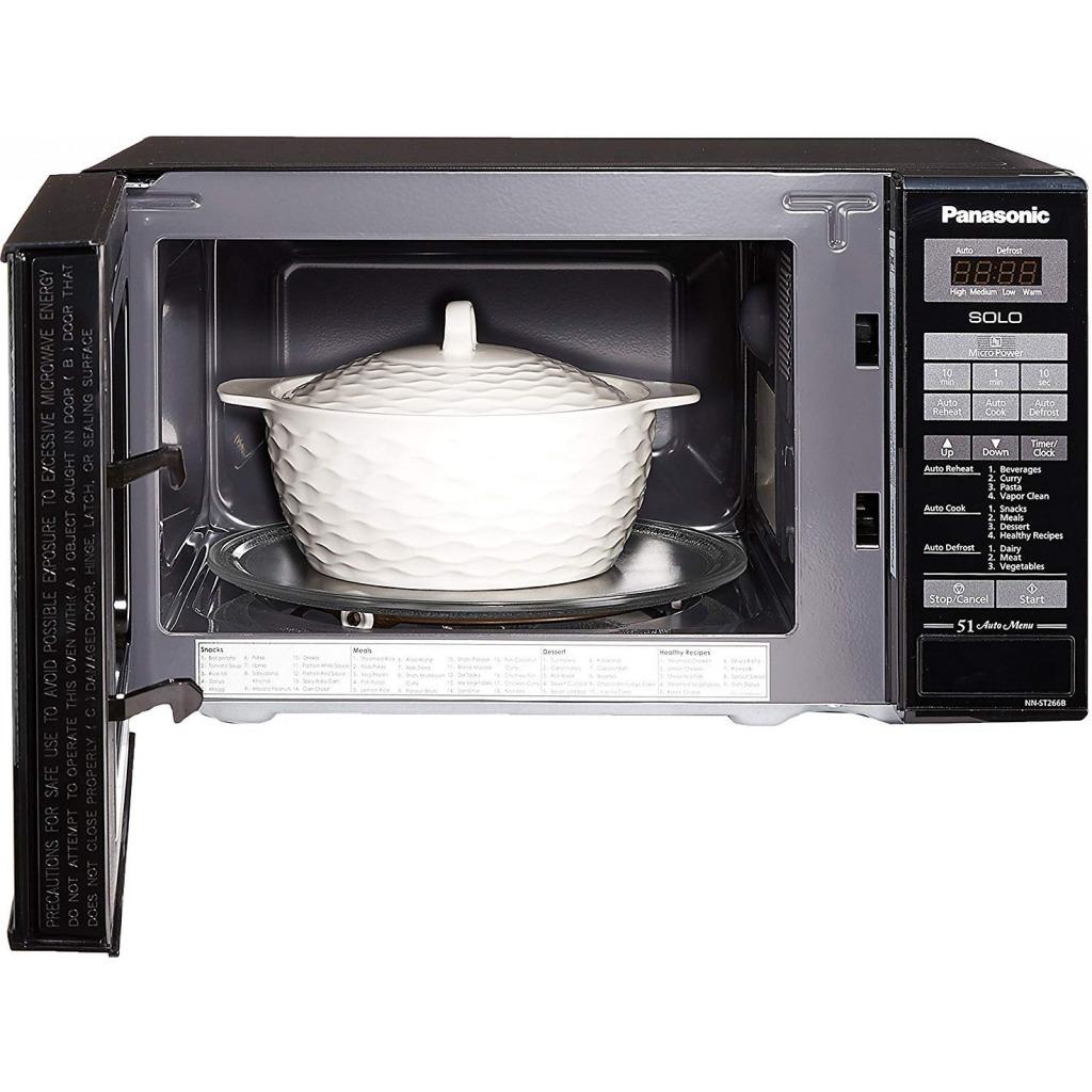 Panasonic 20L Solo Microwave Oven (NN-ST266BFDG, Black, 51 Auto Menus)