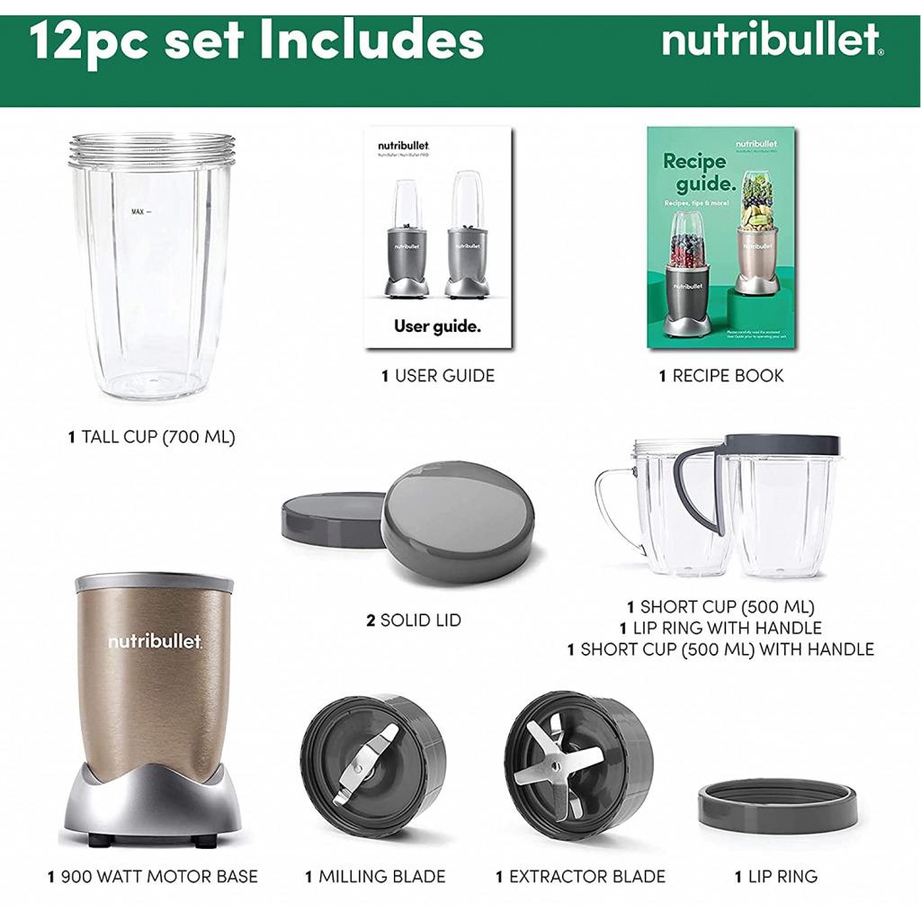 NutriBullet Blender, High Speed 900W Blender/Mixer/Smoothie Maker Food Processor