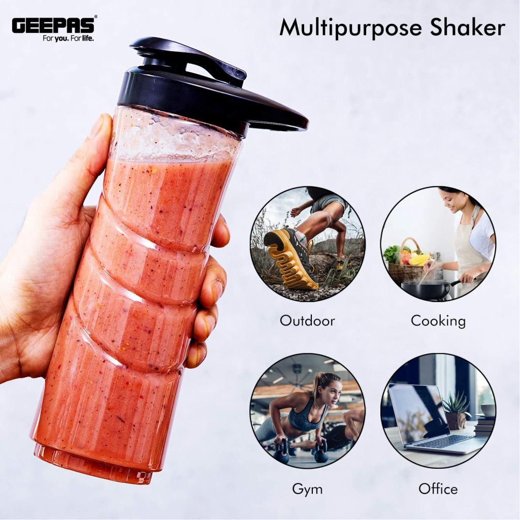 Geepas GSB44033 3 in 1 Blender, Unbreakable Jar Smoothie Blender - Black