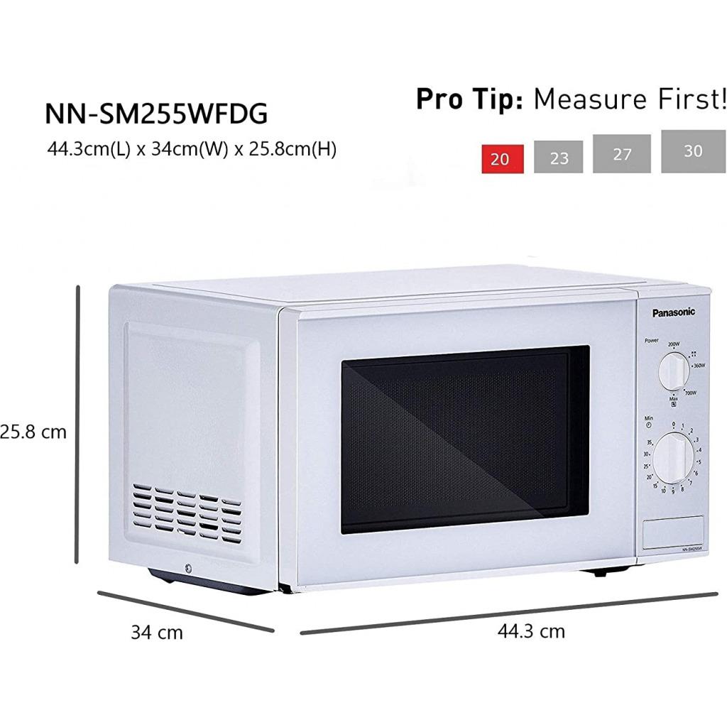 Panasonic 20L Solo Microwave Oven (NN-SM255WFDG) – White Black Friday TilyExpress 9