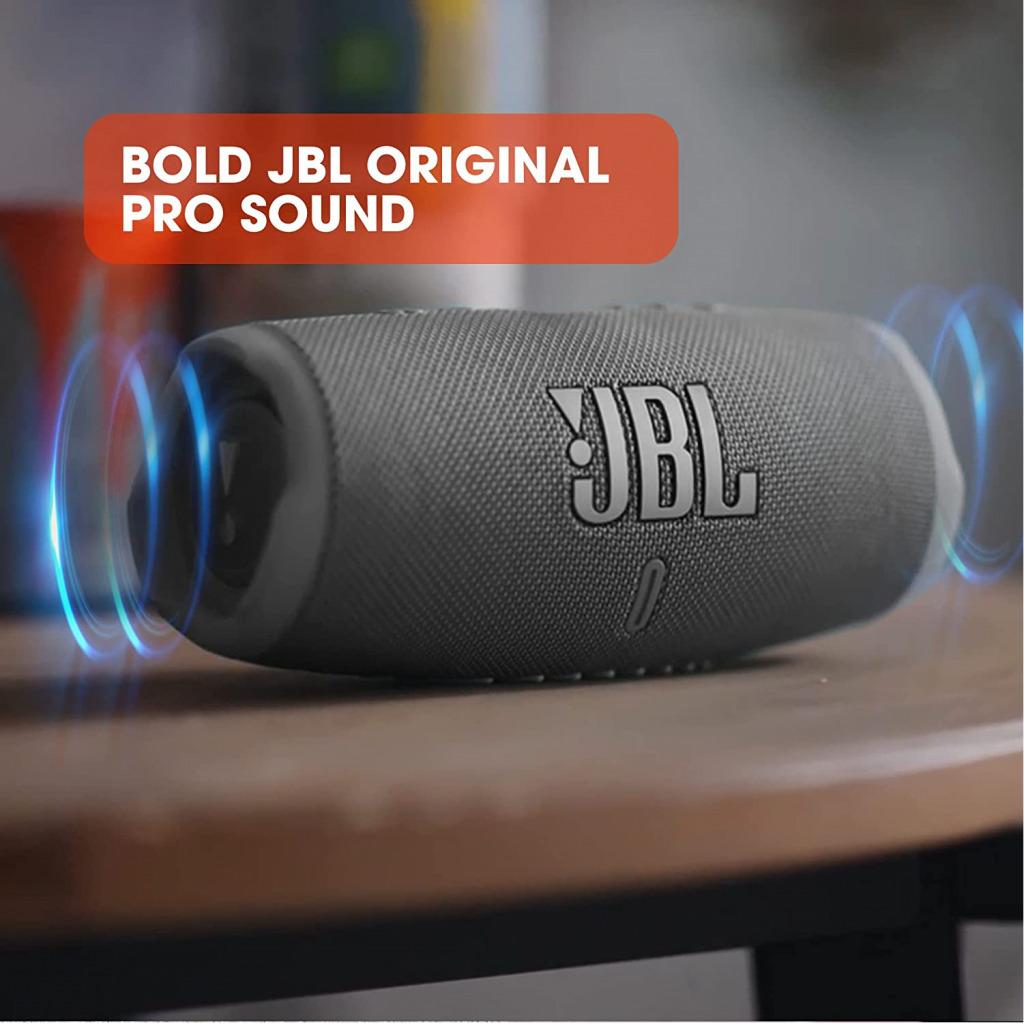 JBL Charge 5 Speaker, Portable IP67 Waterproof Wireless Bluetooth Speaker, JBL Pro Sound, 20 Hours Play Time, Built-in 7500mAh Power Bank- Black