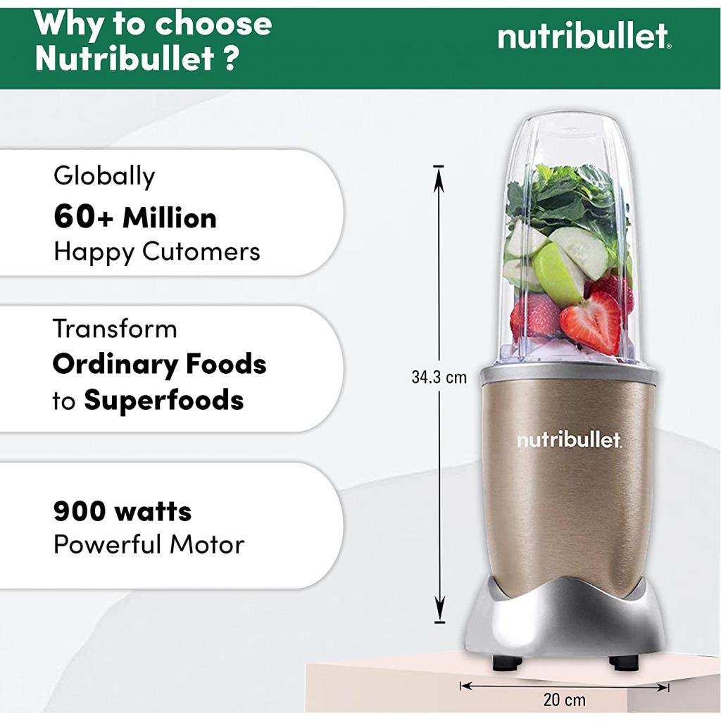 NutriBullet Blender, High Speed 900W Blender/Mixer/Smoothie Maker Food Processor
