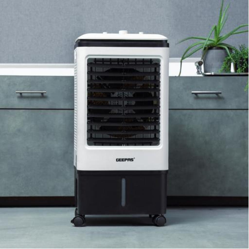 Geepas | GAC9576 Air Cooler, Ice Compartment & Remote Control, GAC9576 | Portable Ergonomic Design with 4 Speed | LED Control Panel | Wide Oscillation | Ideal for Home, Office & More