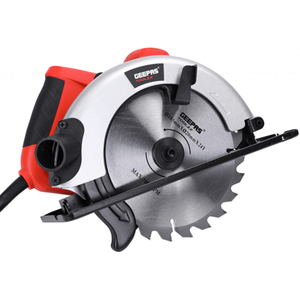 Geepas | GCS1200 1200W Circular Saw 185Mm - Multi-Purpose Circular Saw, Bevel Angle Joint Cuts - Blade 65Mm