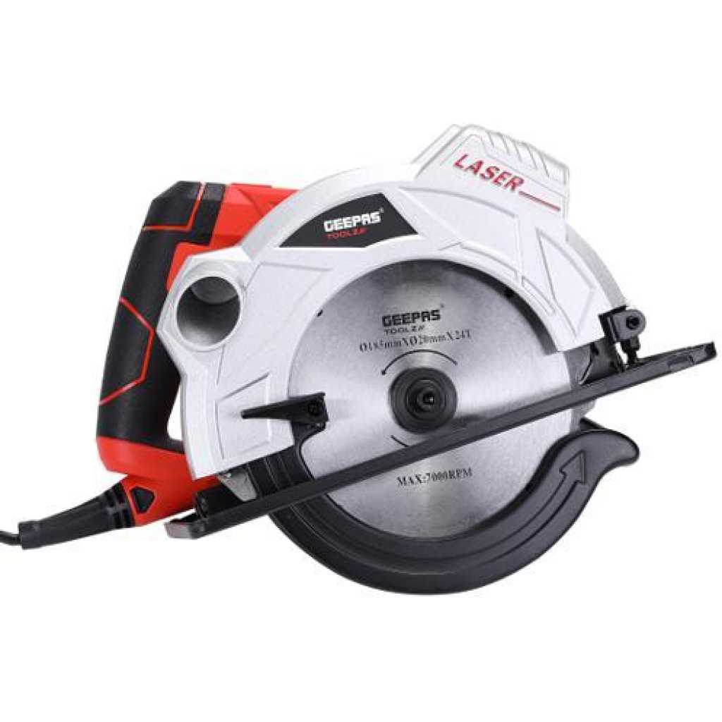 Geepas | GCS1500 1500W 185Mm - Multi-Purpose Circular Saw, Bevel Angle Joint Cuts - Blade 65Mm Cutting