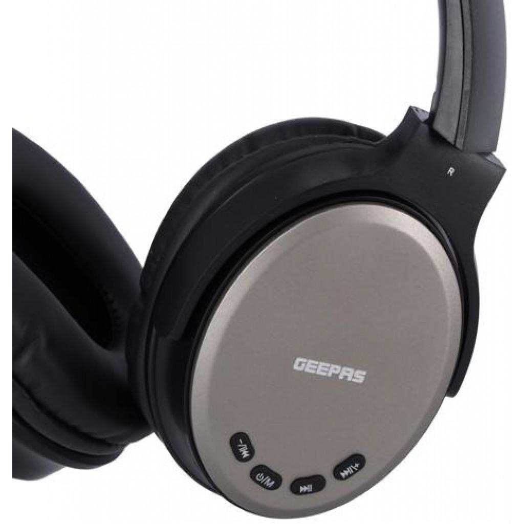 Geepas | GHP14011 Bluetooth Headphone With FM Radio - Black