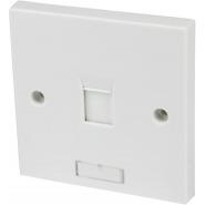 Single Face Plate For RJ45, Ethernet Switch (White)