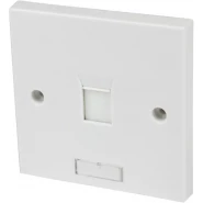 Single Face Plate For RJ45, Ethernet Switch, Keystone Jack (White)