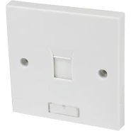 Single Face Plate For RJ45, Ethernet Switch, Keystone Jack (White)