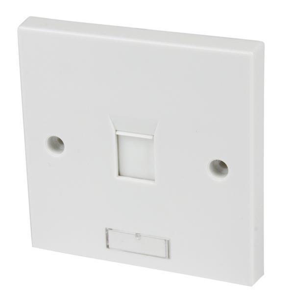Single Face Plate For RJ45, Ethernet Switch (White)