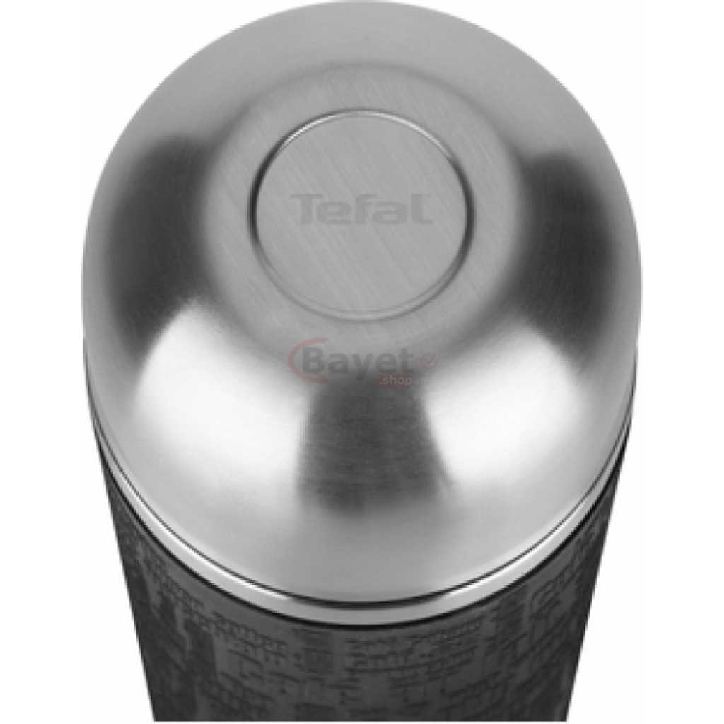Tefal Grande Portable Leakproof Thermal Vacuum Travel Mug 0.36-Litres, 360 Drinking Edge K3081114, Hot & Cold – Black