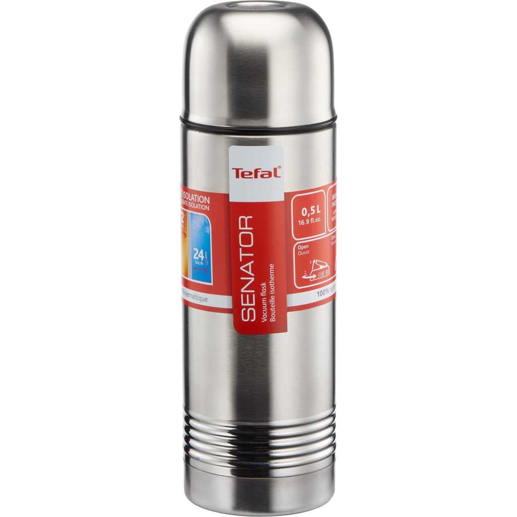 Tefal Senator 1L Portable Travel Vacuum Flask K3063414 – Stainless Steel