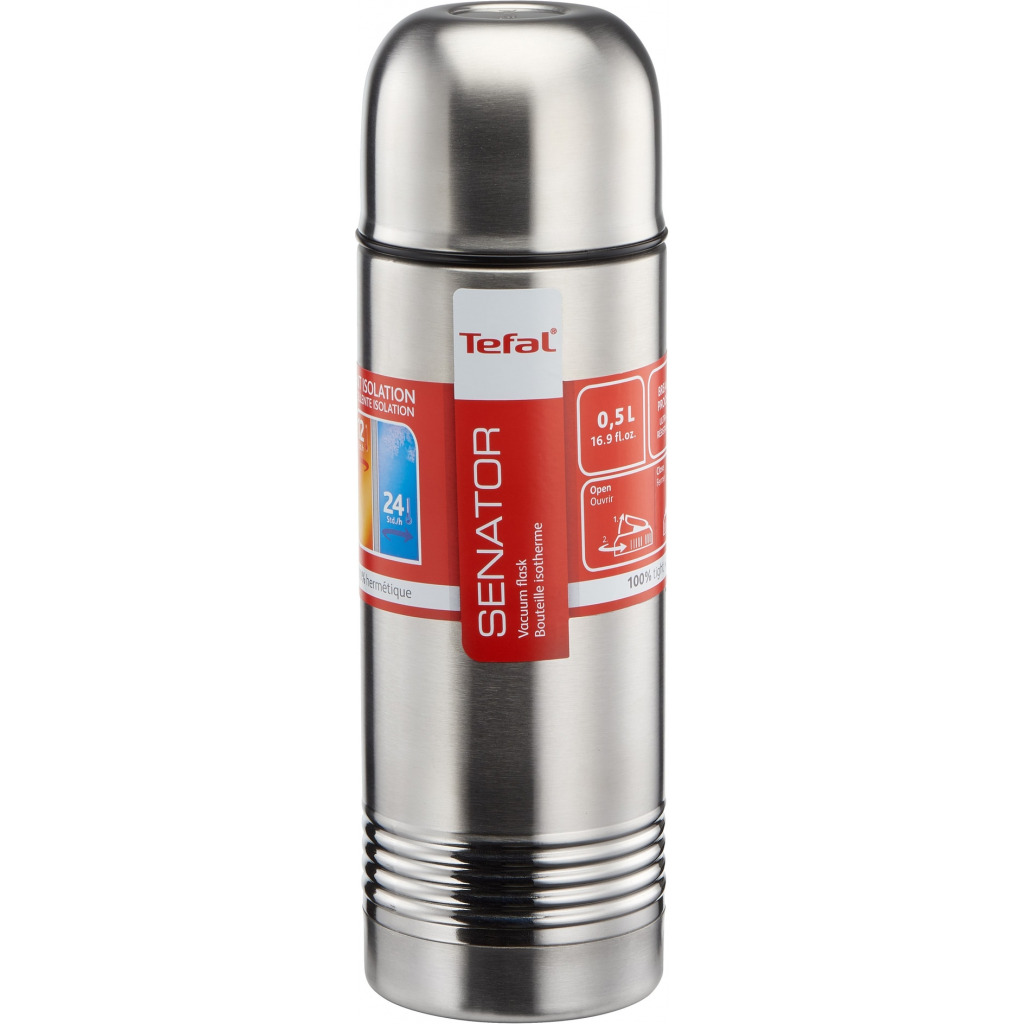 Tefal Senator 0.5L Portable Travel Vacuum Flask K3063214 – Stainless Steel