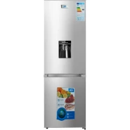 ADH 368 - Litres Fridge, Double Door Bottom Freezer Refrigerator With Water Dispenser - Silver