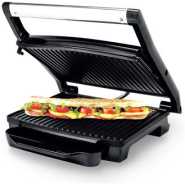 Saachi Sandwich Maker Press Grill Machine- Silver