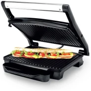 Saachi Sandwich Maker Press Grill Machine- Silver