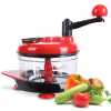 Manual Vegetable Chopper Cutter - Red