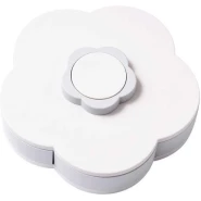 Candy Box Serving Rotating Tray Storage With Mobile Phone Stand - White