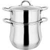 2 Layer Stainless Steel Saucepan And Steamer Soup Pot, 24 Cm-Silver