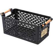 Fridge Storage Rack Shelf Holder Bathroom Desktop Basket - Black